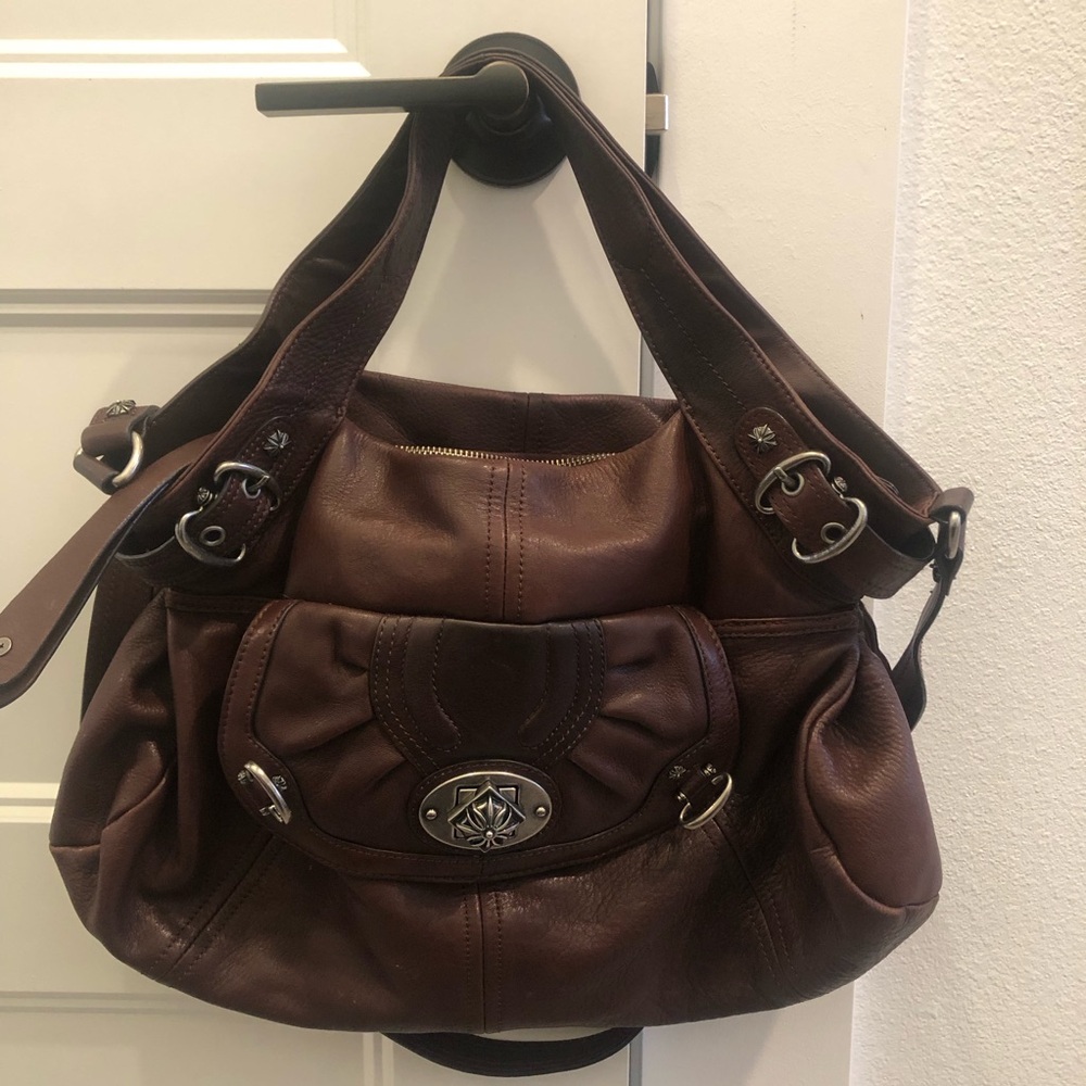 B.Makowsky 100% Leather Hobo Bag.